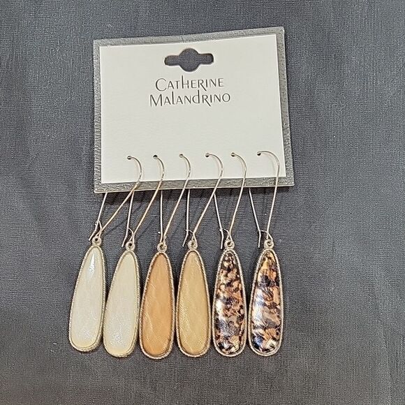BRAND NEW CATHERINE MALANDRINO DANGLING DROP WOMEN"S EARRINGS - Picture 7 of 15